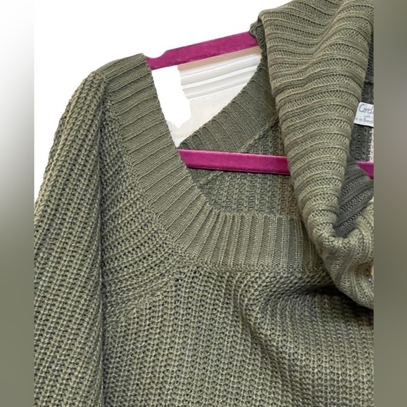 Full Circle Trends cowl neck cold shoulder style sweater - Picture 6 of 9